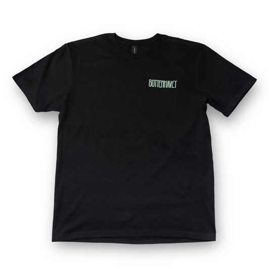 T-shirt 'Front & Back' black/green